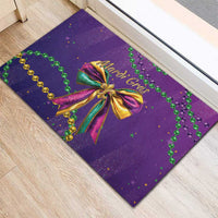 Mardi Gras Rubber Doormat Coquette Bow Glitter Motifs - Wonder Print Shop