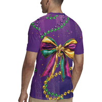 Mardi Gras Rugby Jersey Coquette Bow Glitter Motifs - Wonder Print Shop
