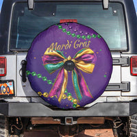 Mardi Gras Spare Tire Cover Coquette Bow Glitter Motifs - Wonder Print Shop