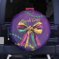 Mardi Gras Spare Tire Cover Coquette Bow Glitter Motifs - Wonder Print Shop