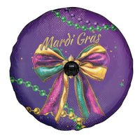 Mardi Gras Spare Tire Cover Coquette Bow Glitter Motifs - Wonder Print Shop