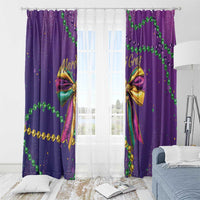 Mardi Gras Window Curtain Coquette Bow Glitter Motifs - Wonder Print Shop