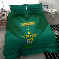 Custom Cameroon Football Bedding Set Nations Cup 2024 Les Lions Indomptables LT7 - Wonder Print Shop