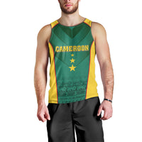 Custom Cameroon Football Men Tank Top Nations Cup 2024 Les Lions Indomptables - Wonder Print Shop