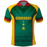 Custom Cameroon Football Polo Shirt Nations Cup 2024 Les Lions Indomptables - Wonder Print Shop