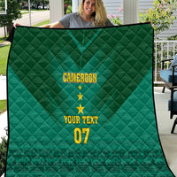 Custom Cameroon Football Quilt Nations Cup 2024 Les Lions Indomptables - Wonder Print Shop