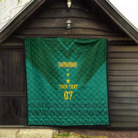 Custom Cameroon Football Quilt Nations Cup 2024 Les Lions Indomptables - Wonder Print Shop