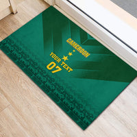 Custom Cameroon Football Rubber Doormat Nations Cup 2024 Les Lions Indomptables - Wonder Print Shop