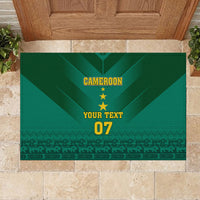 Custom Cameroon Football Rubber Doormat Nations Cup 2024 Les Lions Indomptables - Wonder Print Shop