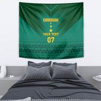 Custom Cameroon Football Tapestry Nations Cup 2024 Les Lions Indomptables - Wonder Print Shop