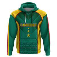 Custom Cameroon Football Zip Hoodie Nations Cup 2024 Les Lions Indomptables - Wonder Print Shop