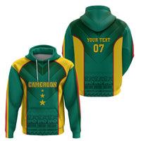 Custom Cameroon Football Zip Hoodie Nations Cup 2024 Les Lions Indomptables - Wonder Print Shop
