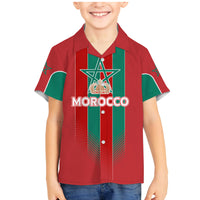 Custom Morocco Football Family Matching Mermaid Dress and Hawaiian Shirt Nations Cup 2024 Atlas Lions LT7 - Wonder Print Shop