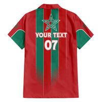 Custom Morocco Football Family Matching Off Shoulder Maxi Dress and Hawaiian Shirt Nations Cup 2024 Atlas Lions LT7 - Wonder Print Shop