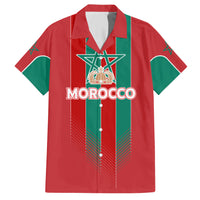 Custom Morocco Football Family Matching Short Sleeve Bodycon Dress and Hawaiian Shirt Nations Cup 2024 Atlas Lions - Wonder Print Shop