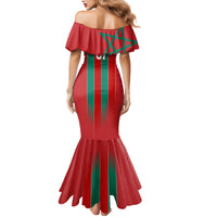 Custom Morocco Football Mermaid Dress Nations Cup 2024 Atlas Lions - Wonder Print Shop