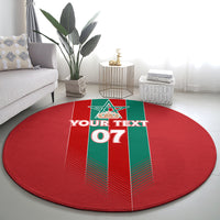 Custom Morocco Football Round Carpet Nations Cup 2024 Atlas Lions