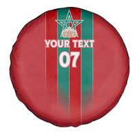 Custom Morocco Football Spare Tire Cover Nations Cup 2024 Atlas Lions - Wonder Print Shop
