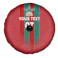 Custom Morocco Football Spare Tire Cover Nations Cup 2024 Atlas Lions - Wonder Print Shop