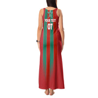 Custom Morocco Football Tank Maxi Dress Nations Cup 2024 Atlas Lions - Wonder Print Shop