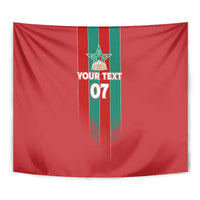 Custom Morocco Football Tapestry Nations Cup 2024 Atlas Lions - Wonder Print Shop
