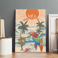 Christmas In July - Hawaii Retro Canvas Wall Art Lost In Parrot-dise