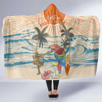 Christmas In July - Hawaii Retro Hooded Blanket Lost In Parrot-dise