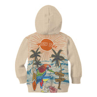 Personalized Christmas In July - Hawaii Retro Kid Hoodie Lost In Parrot-dise