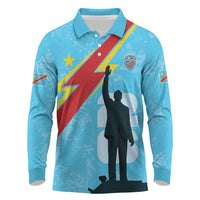 DR Congo WC2026 Custom Long Sleeve Polo Shirt Lumumba Eva Inspired