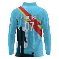 DR Congo WC2026 Custom Long Sleeve Polo Shirt Lumumba Eva Inspired
