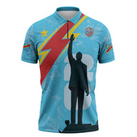 DR Congo WC2026 Custom Zipper Polo Shirt Lumumba Eva Inspired