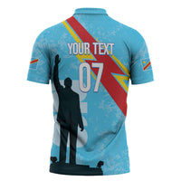 DR Congo WC2026 Custom Zipper Polo Shirt Lumumba Eva Inspired