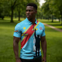 DR Congo WC2026 Custom Zipper Polo Shirt Lumumba Eva Inspired