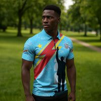 DR Congo WC2026 Custom Zipper Polo Shirt Lumumba Eva Inspired