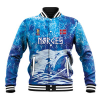 Norges Football WC2026 Custom Viking Rowing Baseball Jacket Raging Waves