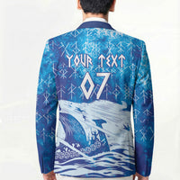Norges Football WC2026 Custom Viking Rowing Blazer Raging Waves