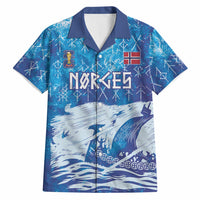Norges Football WC2026 Custom Viking Rowing Hawaiian Shirt Raging Waves