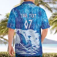 Norges Football WC2026 Custom Viking Rowing Hawaiian Shirt Raging Waves
