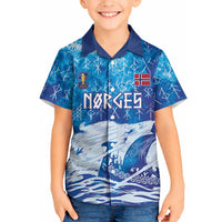 Norges Football WC2026 Custom Viking Rowing Hawaiian Shirt Raging Waves