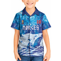 Norges Football WC2026 Custom Viking Rowing Kid Hawaiian Shirt Raging Waves