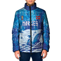 Norges Football WC2026 Custom Viking Rowing Padded Jacket Raging Waves