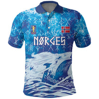 Norges Football WC2026 Custom Viking Rowing Polo Shirt Raging Waves
