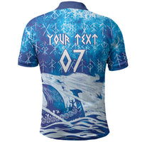 Norges Football WC2026 Custom Viking Rowing Polo Shirt Raging Waves