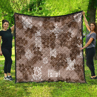 Vintage Hawaii Quilt Hibiscus Mix Hawaiian Quilt Patches - Brown - Wonder Print Shop