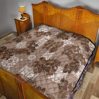 Vintage Hawaii Quilt Hibiscus Mix Hawaiian Quilt Patches - Brown - Wonder Print Shop