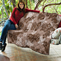 Vintage Hawaii Quilt Hibiscus Mix Hawaiian Quilt Patches - Brown - Wonder Print Shop