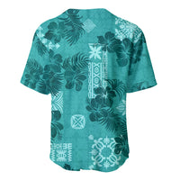 Vintage Hawaii Baseball Jersey Hibiscus Mix Hawaiian Quilt Patches - Teal LT7 - Wonder Print Shop