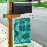 Vintage Hawaii Garden Flag Hibiscus Mix Hawaiian Quilt Patches - Teal - Wonder Print Shop