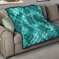 Vintage Hawaii Quilt Hibiscus Mix Hawaiian Quilt Patches - Teal - Wonder Print Shop