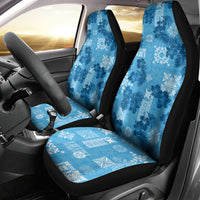 Hawaii Tapa Car Seat Cover Hibiscus Mix Hawaiian Quilt Patches - Blue LT7 - Wonder Print Shop